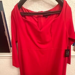 Eloquii Vibrant Red Dress Curvy Plus Size